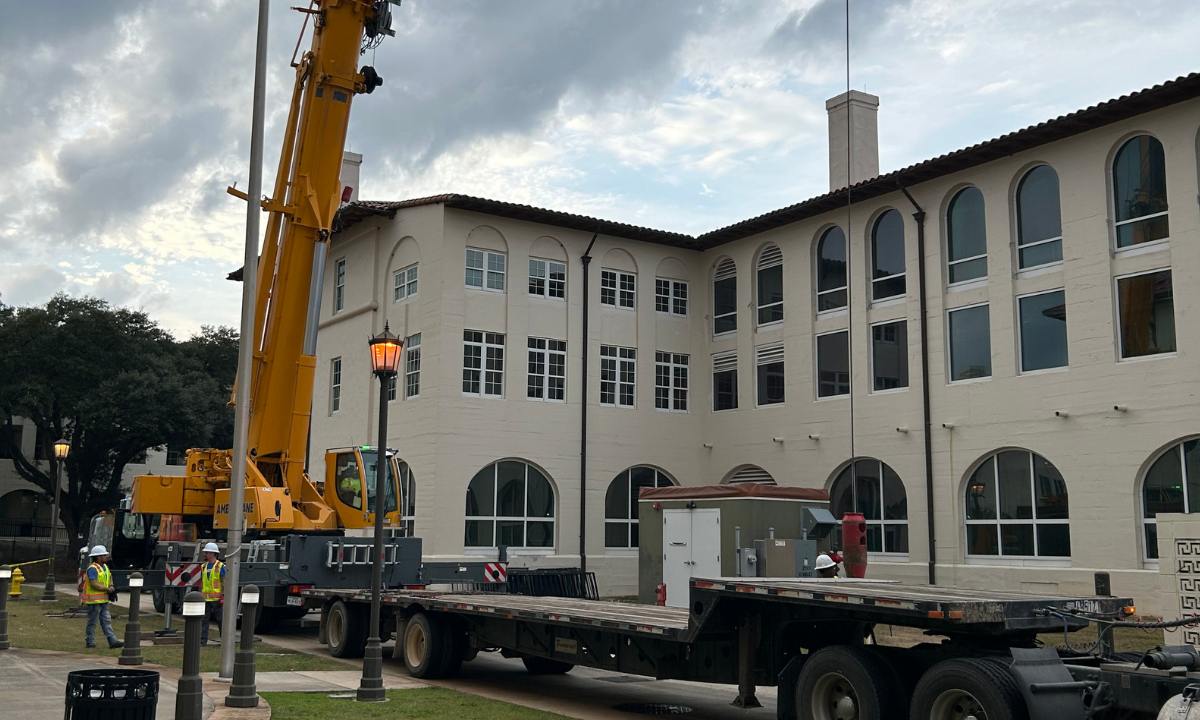 technicians working outside